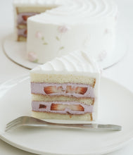 Load image into Gallery viewer, Mother’s day Cake: Strawberry and Ube Shortcake
